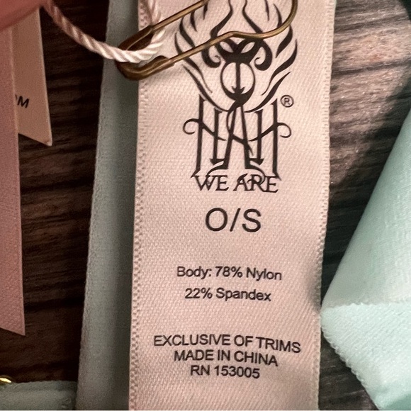 NWT Free People We Are HAH Strung Out Garter Brite Baby Blue OS XS S M L XL - Picture 8 of 9